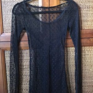 Polka Dot Sheer Long Sleeve